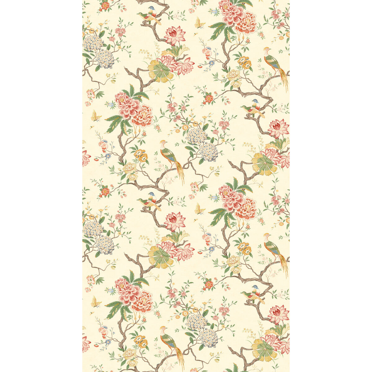 BW45128-4 ORIENTAL BIRD BLOSSOM G P & J BAKER Wallpaper