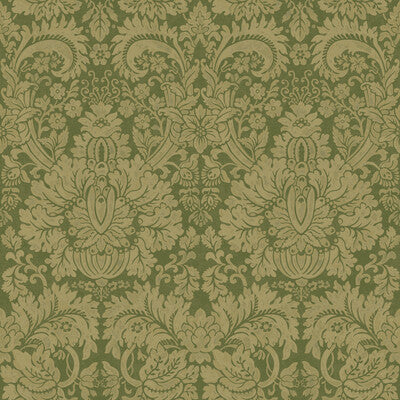 BW45146-1 QUEEN'S DAMASK ROYAL GREEN G P & J BAKER Wallpaper