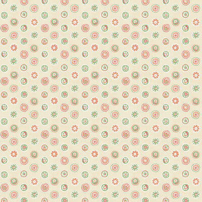 BW45147-3 COURT BUTTONS PINK/GREEN G P & J BAKER Wallpaper