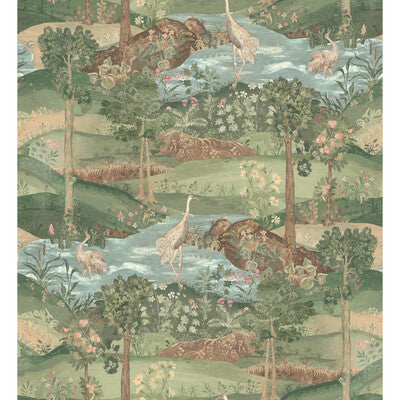BW45151-1 PALACE TAPESTRY ROYAL GREEN G P & J BAKER Wallpaper