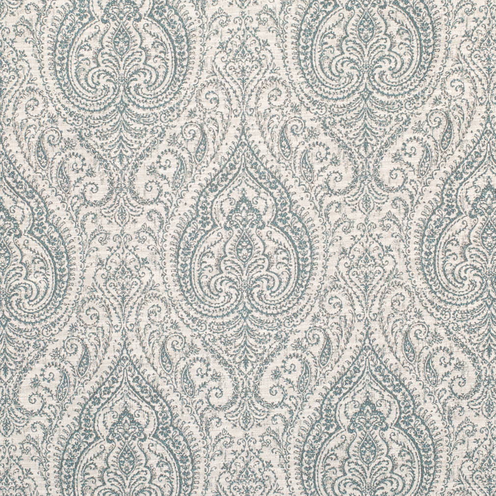 CB600-279 Damask Aqua & Teal Charlotte Fabrics Woven Patterns
