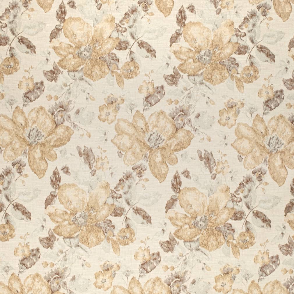CB800-455 Floral Gold & Yellow Charlotte Fabrics Woven Patterns