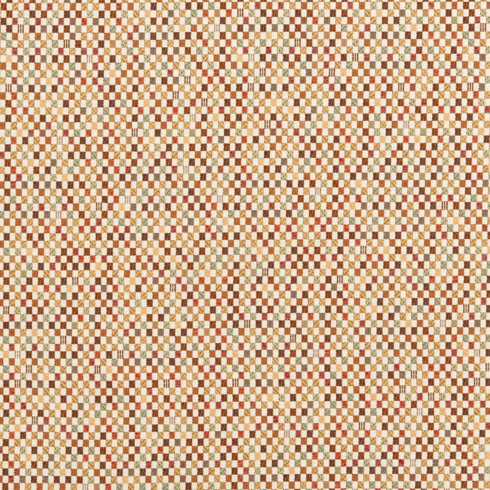 CB800-96 Small Scale Green,Orange & Rust Charlotte Fabrics Woven Patterns