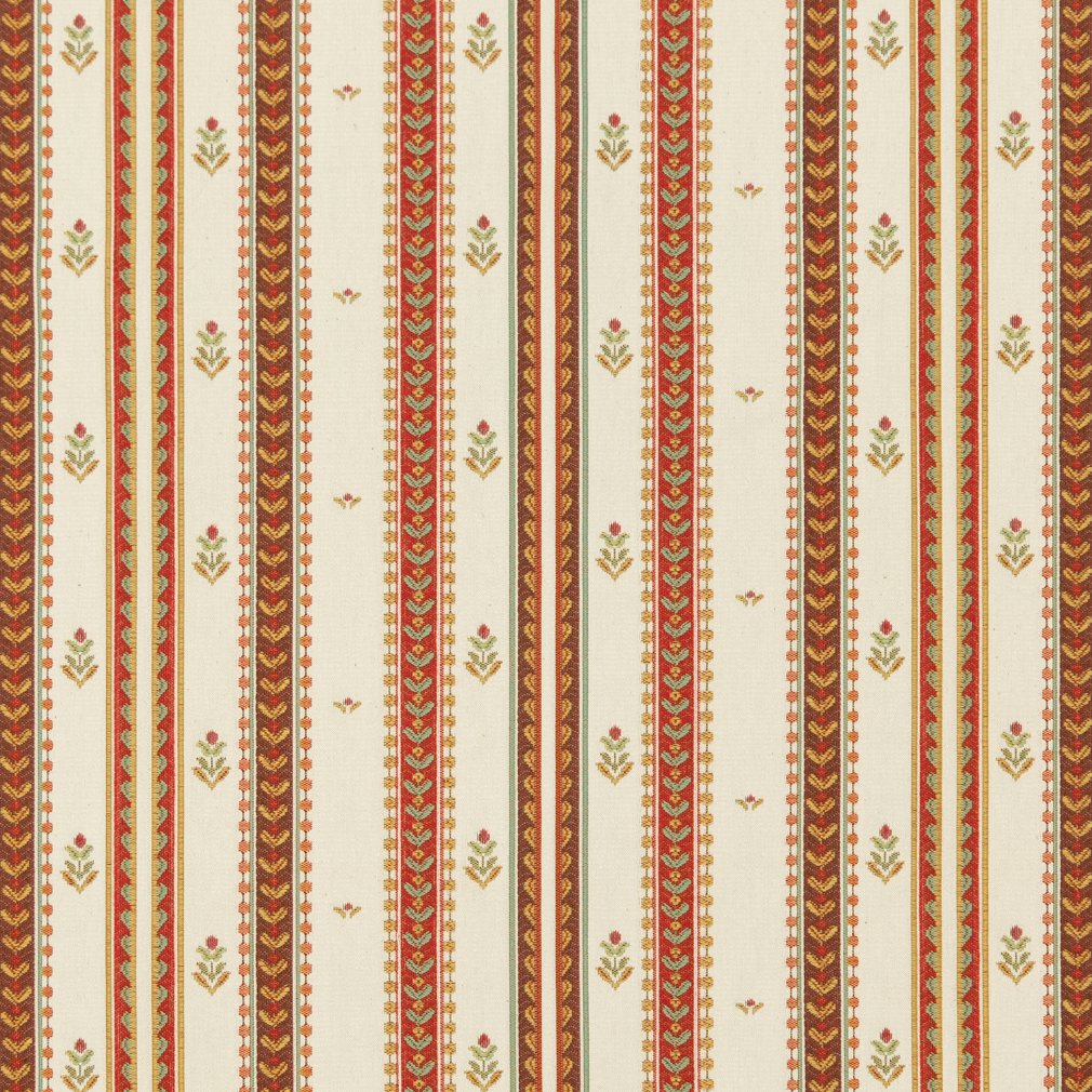 CB800-97 Stripe Orange & Rust Charlotte Fabrics Woven Patterns