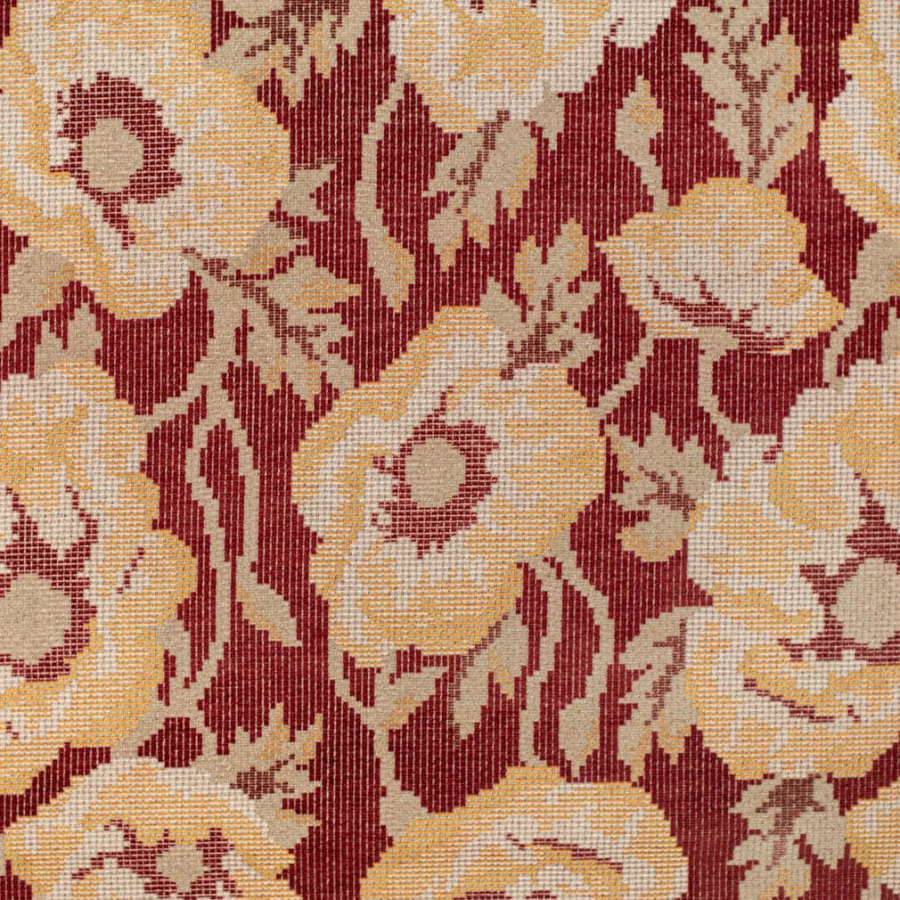 CB900-128 Floral Red & Burgundy Charlotte Fabrics Woven Patterns