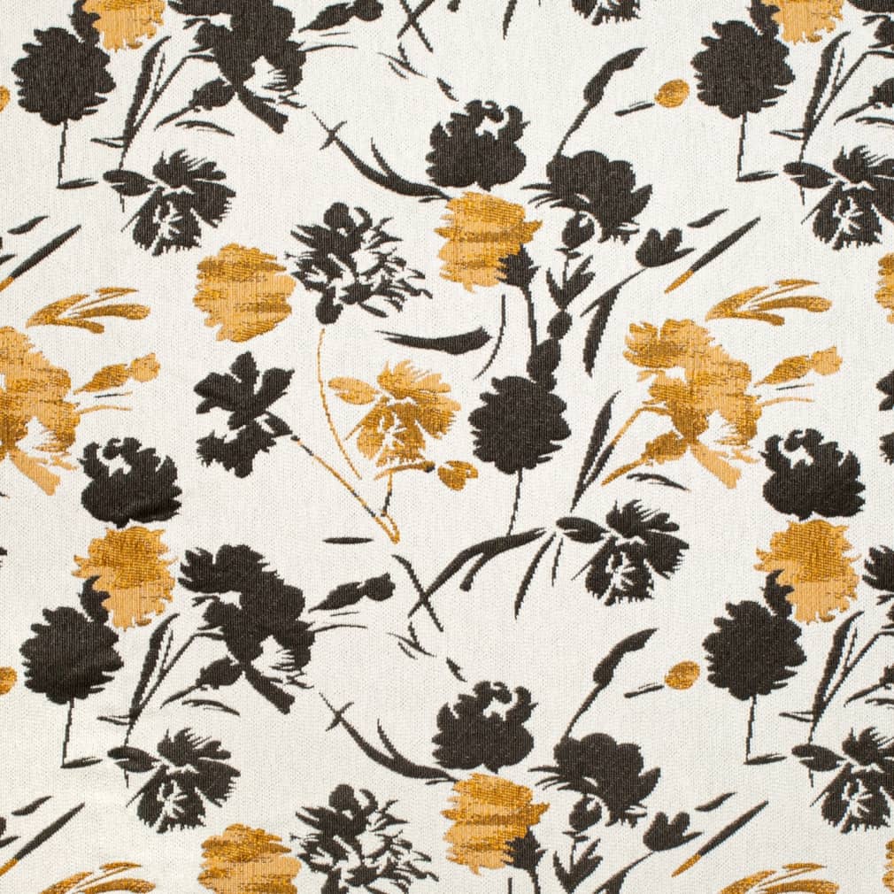 CB900-142 Floral Gold & Yellow Charlotte Fabrics Woven Patterns