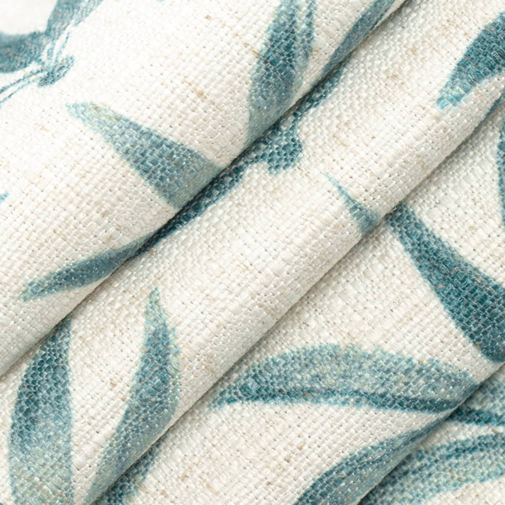 CB900-153 Abstract & Geometric,Leaves nan Aqua & Teal Charlotte Colors