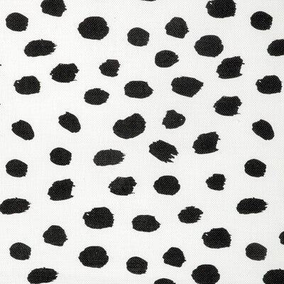 CCF-2334-816 PAINT DOT BLACK/OYSTER CAROLINE CECIL TEXTILES Fabrics Drapery Upholstery