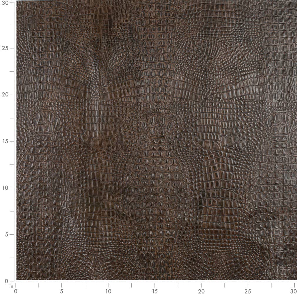 Caiman Whiskey Brown Charlotte Fabrics Genuine Leather