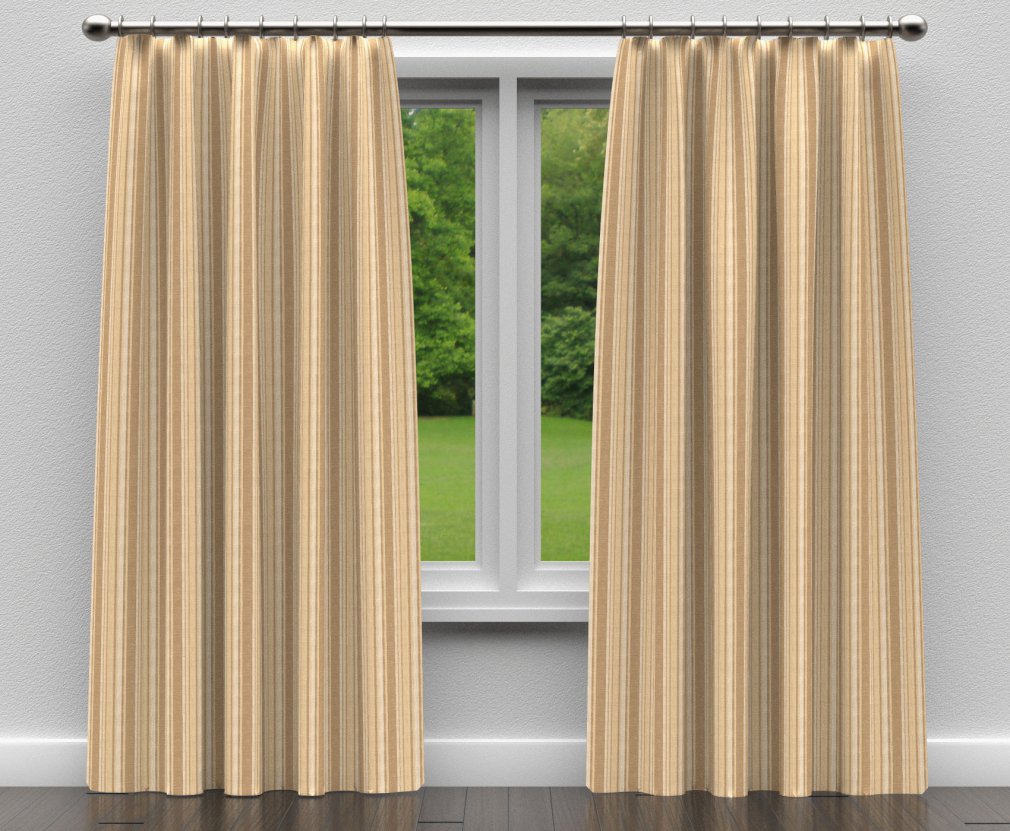 D128 Stripe Wheat Stripe Brown Charlotte Fabrics