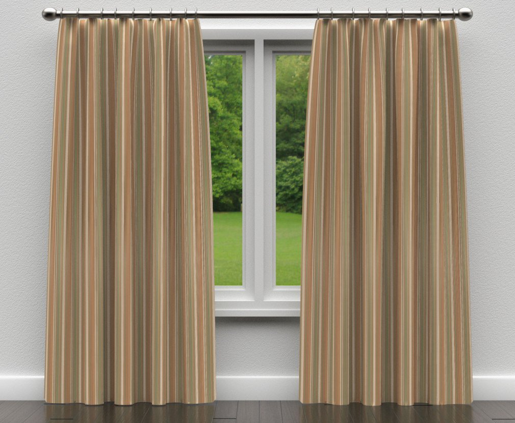 D133 Stripe Juniper Stripe Brown,Green Charlotte Fabrics
