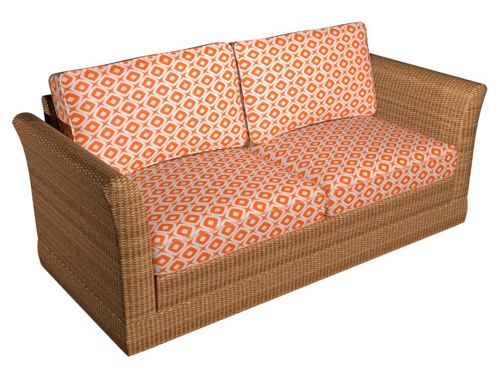 D1457 Abstract & Geometric Tangerine Mayan Orange & Rust Charlotte Fabrics