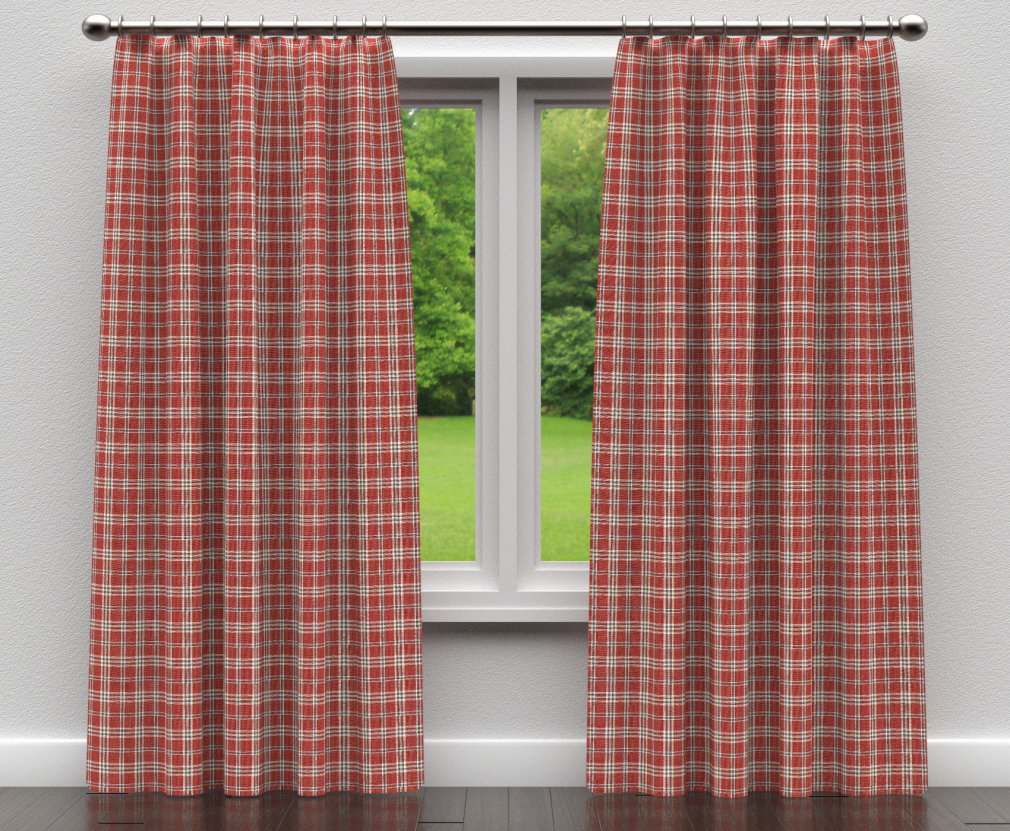 D150 Plaid Brick Tartan Red & Burgundy Charlotte Fabrics
