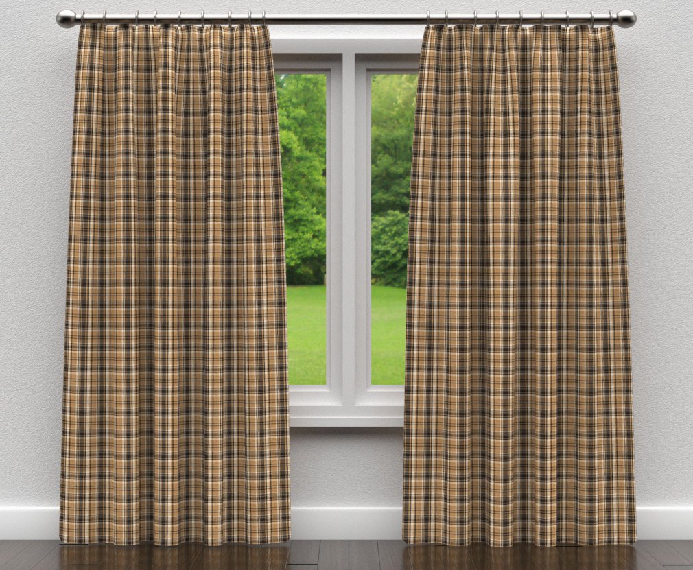 D152 Plaid Onyx Tartan Black,Brown Charlotte Fabrics