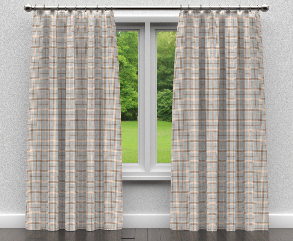 D153 Plaid Cornflower Tartan Blue Charlotte Fabrics