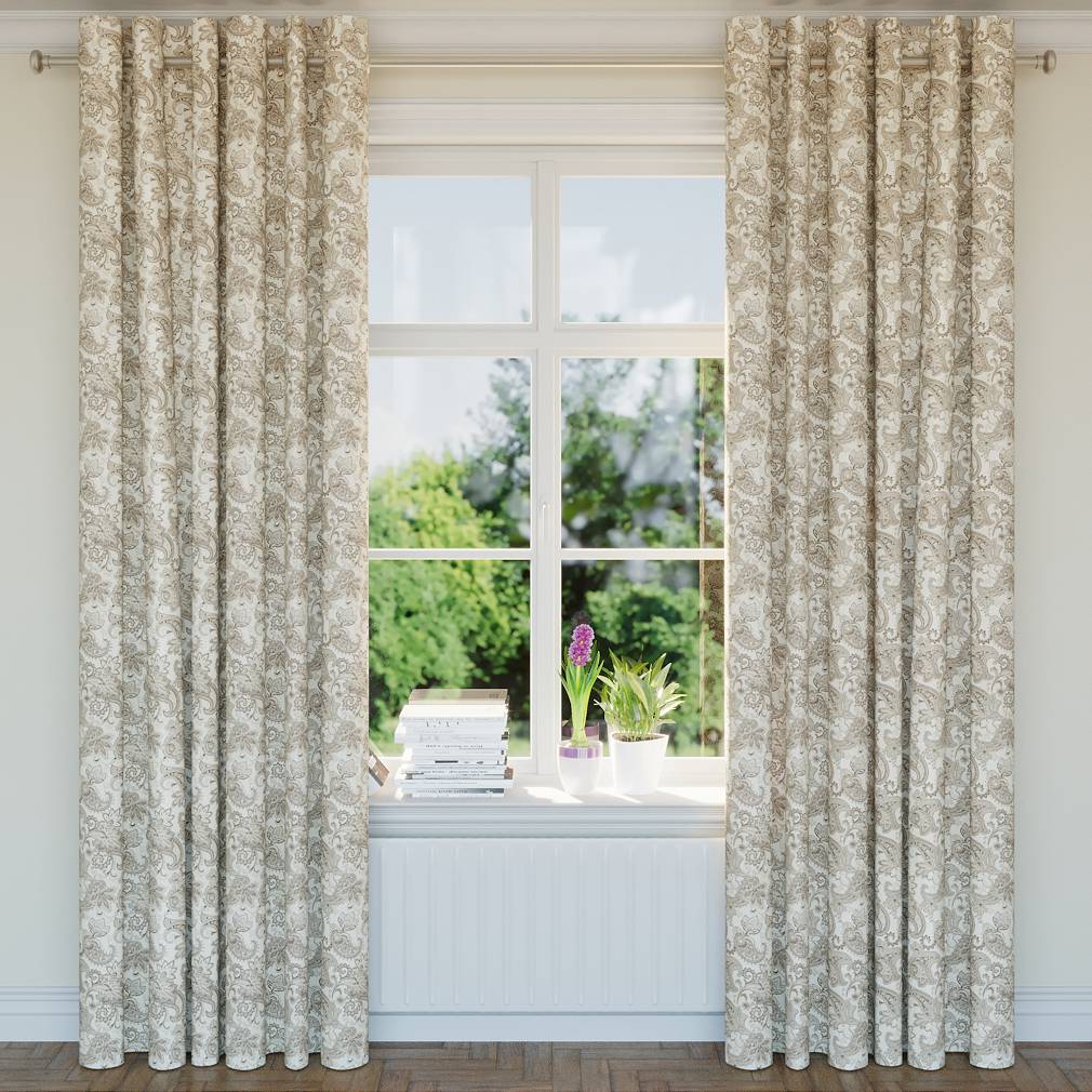 D1554 Floral,Paisley Marble Paisley Brown Charlotte Fabrics