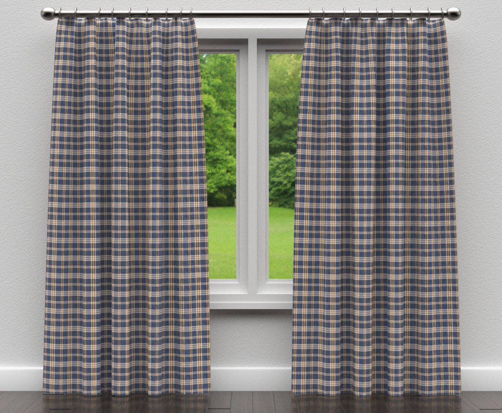 D155 Plaid Indigo Tartan Blue Charlotte Fabrics