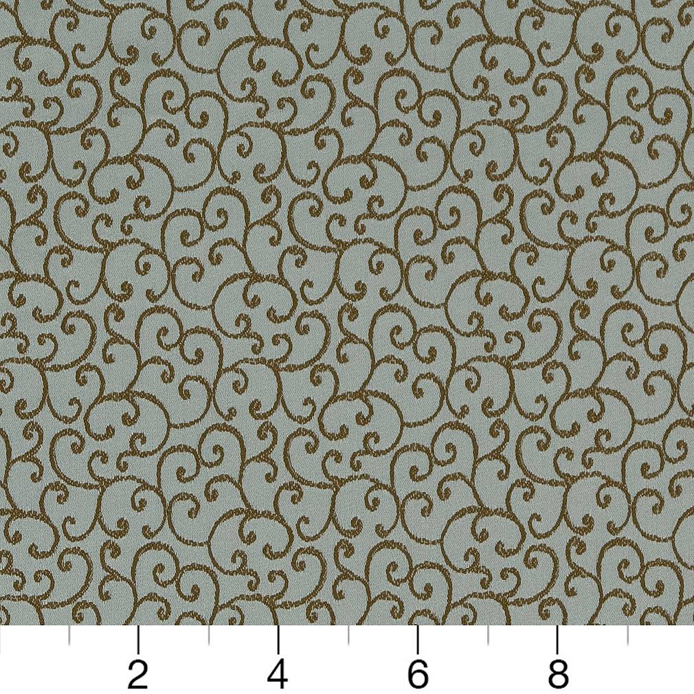 D1565 Small Scale Seaglass Vine Aqua & Teal Charlotte Fabrics