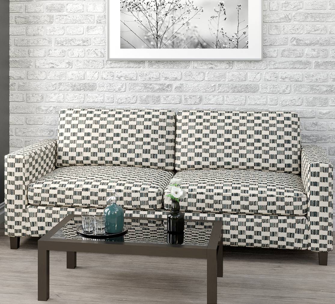 D1638 Abstract & Geometric Coastal Blue Charlotte Fabrics
