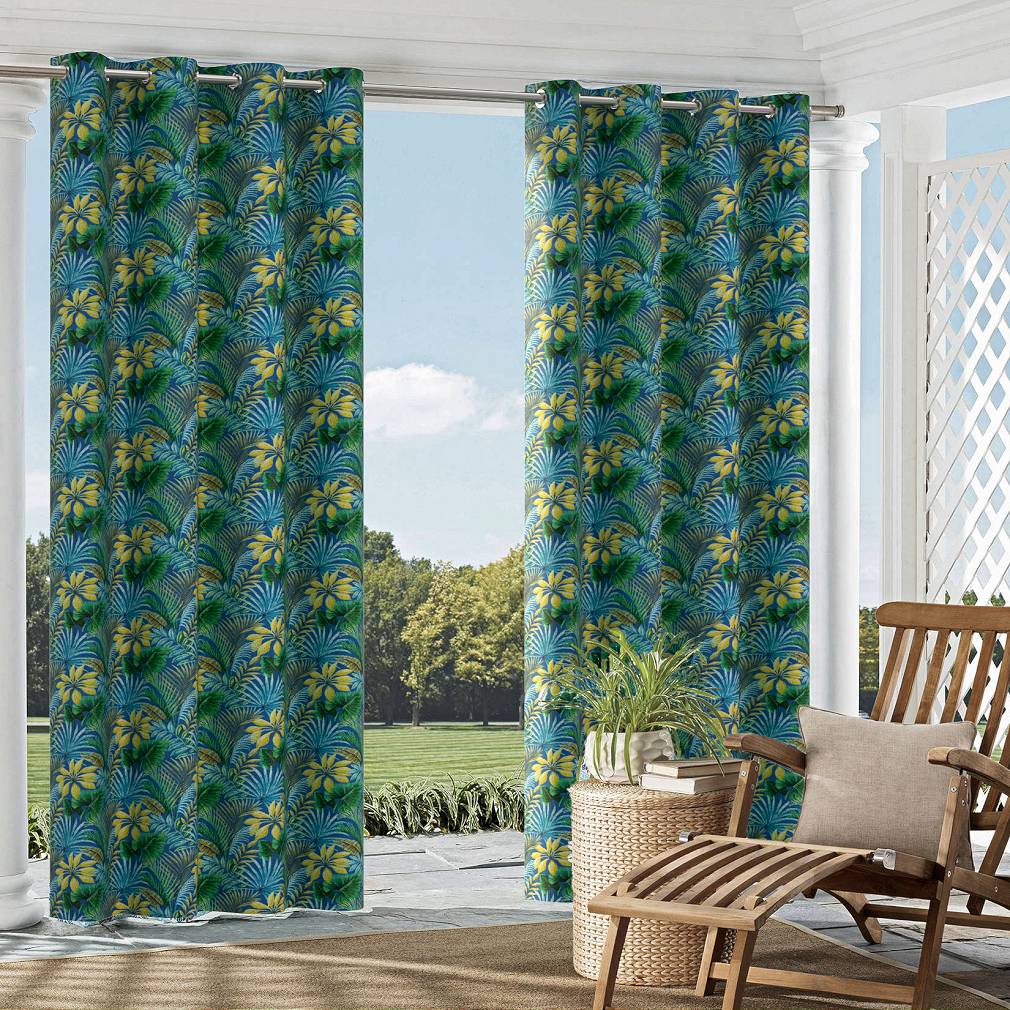 D1666 Leaves,Tropical & Botanical Savannah Aqua & Teal Charlotte Fabrics