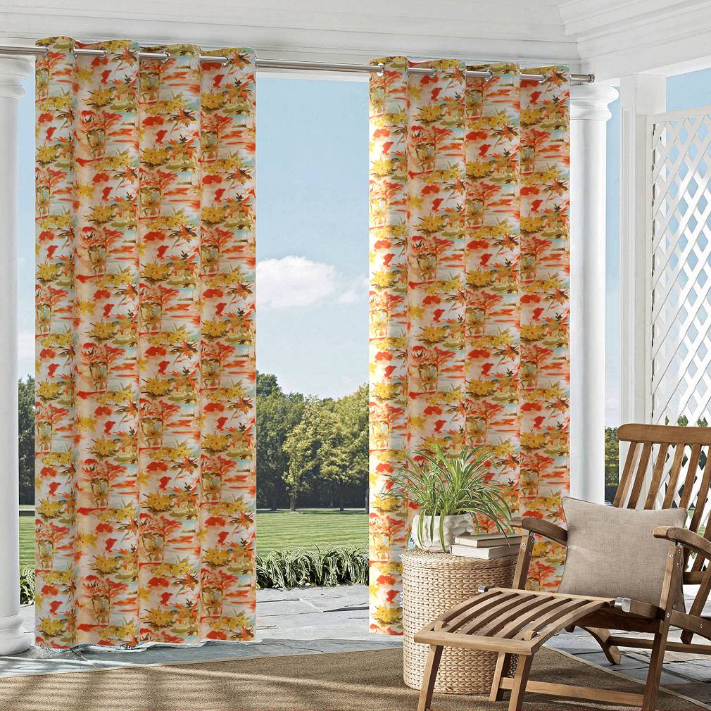 D1677 Abstract & Geometric,Floral,Tropical & Botanical Nassau Coral & Peach Charlotte Fabrics