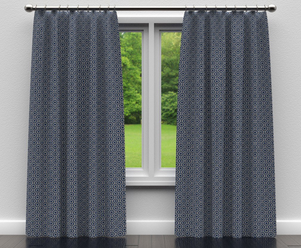 D169 Abstract & Geometric Sapphire Blue Charlotte Fabrics