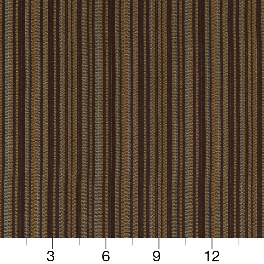 D1815 Stripe Walnut Camille Brown Charlotte Fabrics