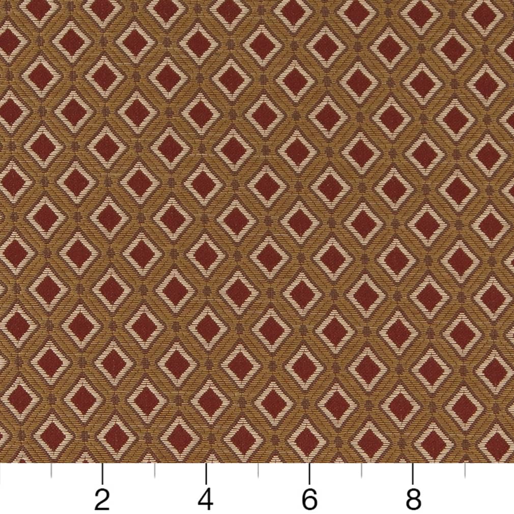 D1821 Diamonds,Small Scale Currant Estelle Red & Burgundy Charlotte Fabrics