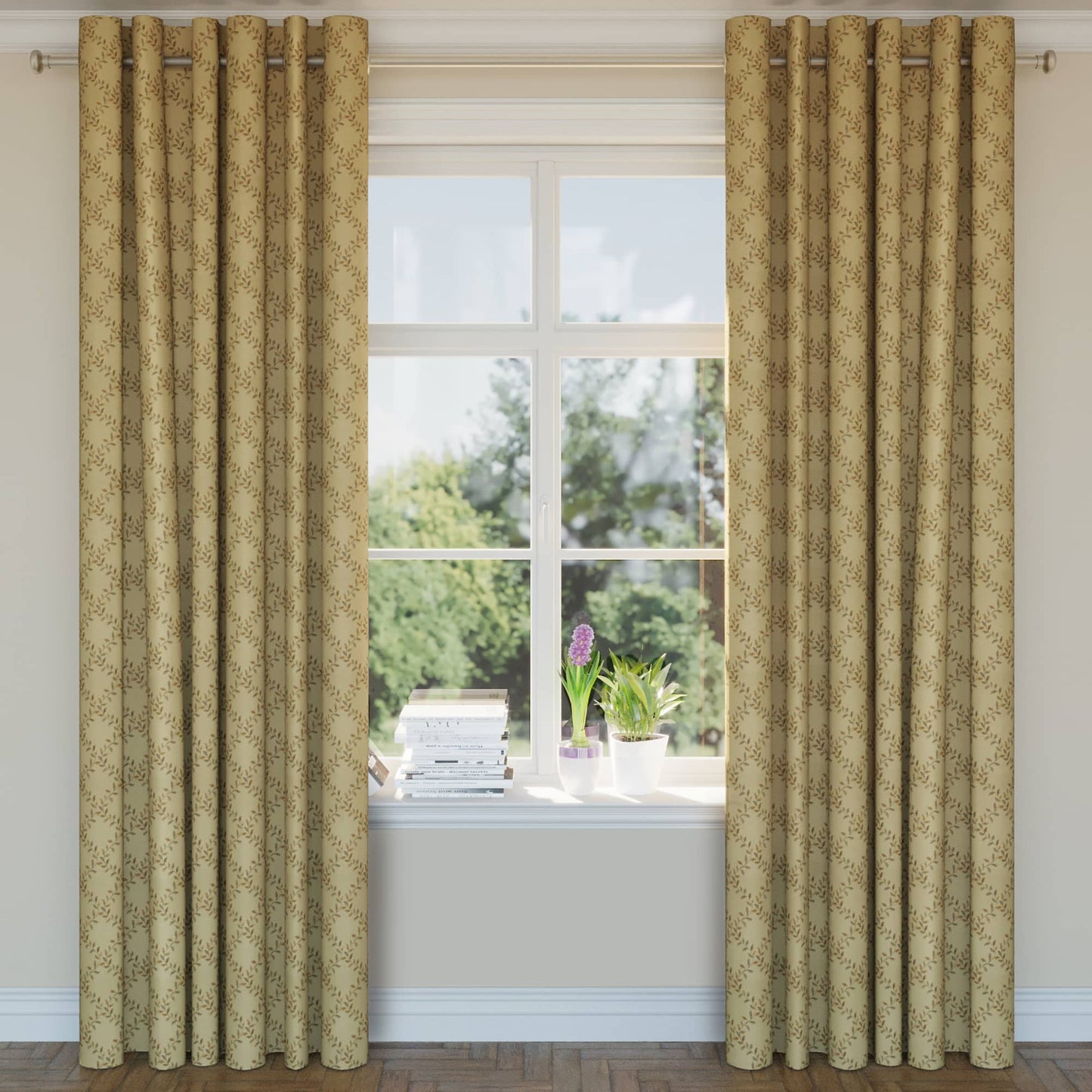 D1852 Diamonds,Leaves Meadow Ella Green Charlotte Fabrics