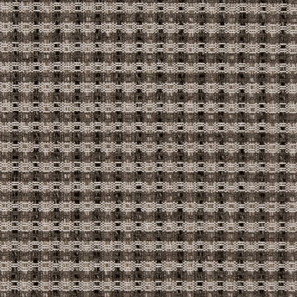 D1964 Check & Houndstooth,Small Scale Onyx Black,Grey & Silver Charlotte Fabrics