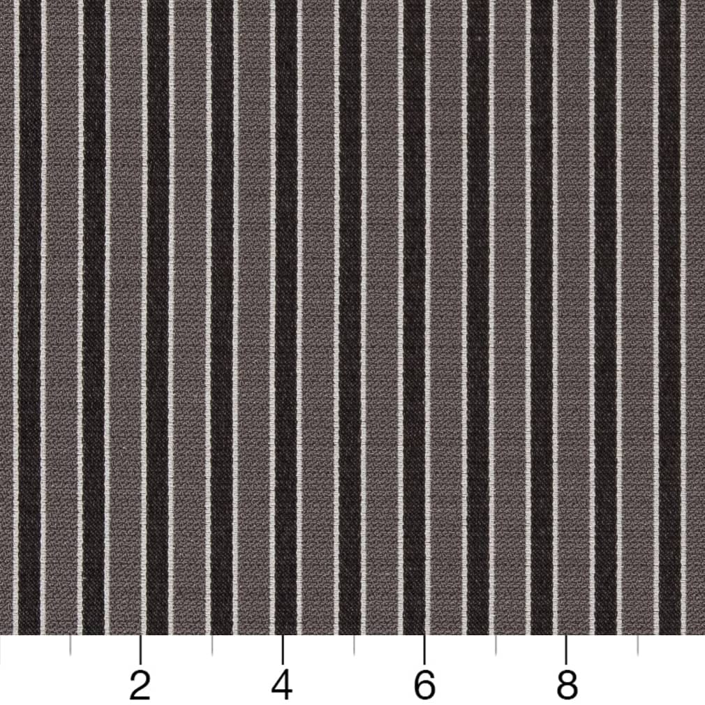 D2130 Small Scale,Stripe Charcoal Stripe Grey & Silver Charlotte Fabrics