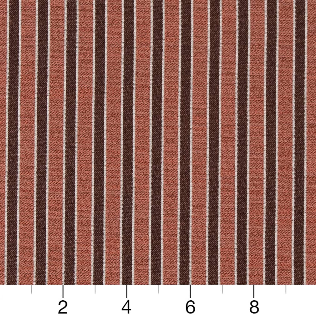 D2131 Small Scale,Stripe Salmon Stripe Coral & Peach Charlotte Fabrics