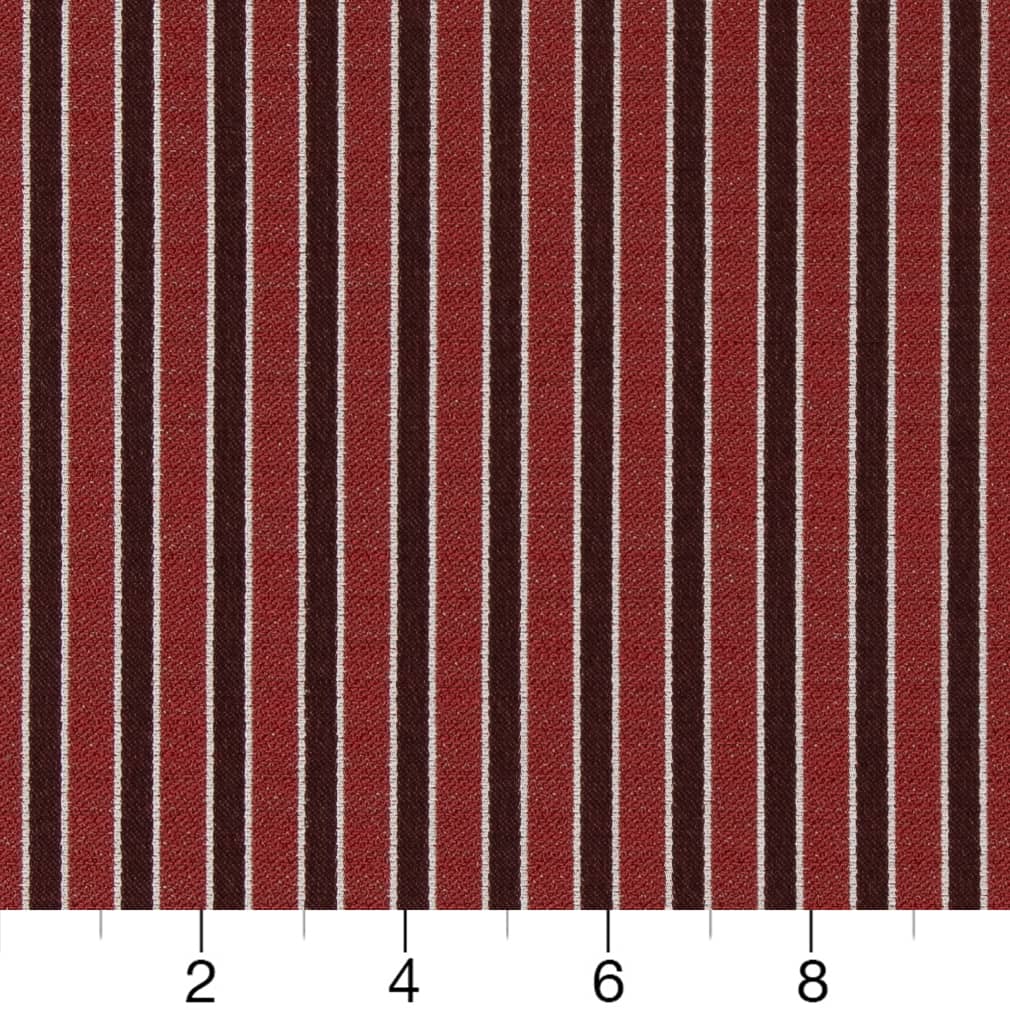 D2132 Small Scale,Stripe Ruby Stripe Red & Burgundy Charlotte Fabrics