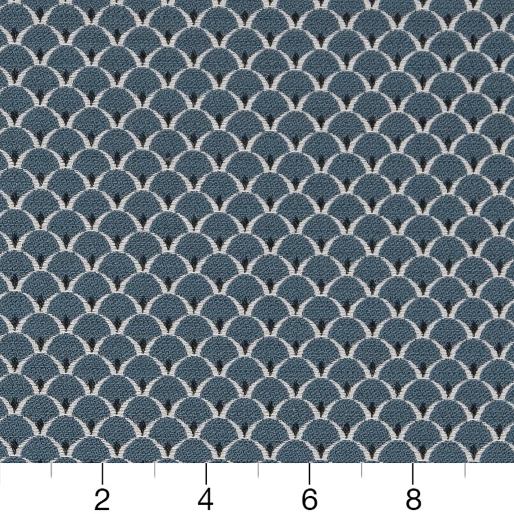 D2143 Small Scale River Scales Blue Charlotte Fabrics