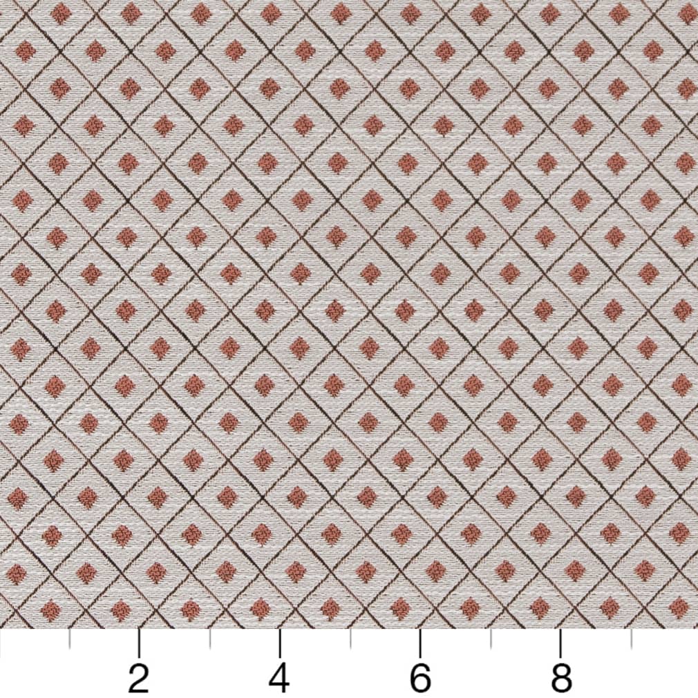 D2151 Diamonds,Small Scale Salmon Diamond Coral & Peach Charlotte Fabrics