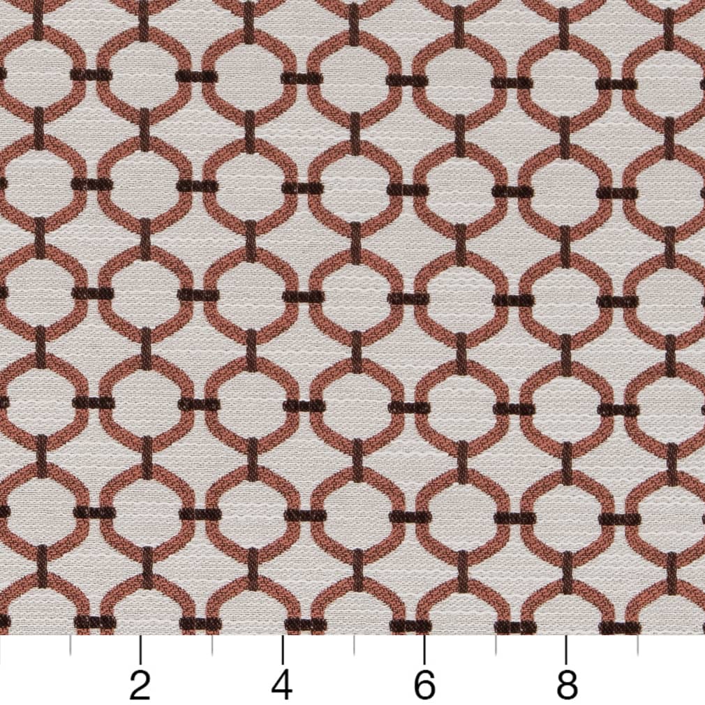 D2171 Abstract & Geometric,Small Scale Salmon Lattice Coral & Peach Charlotte Fabrics