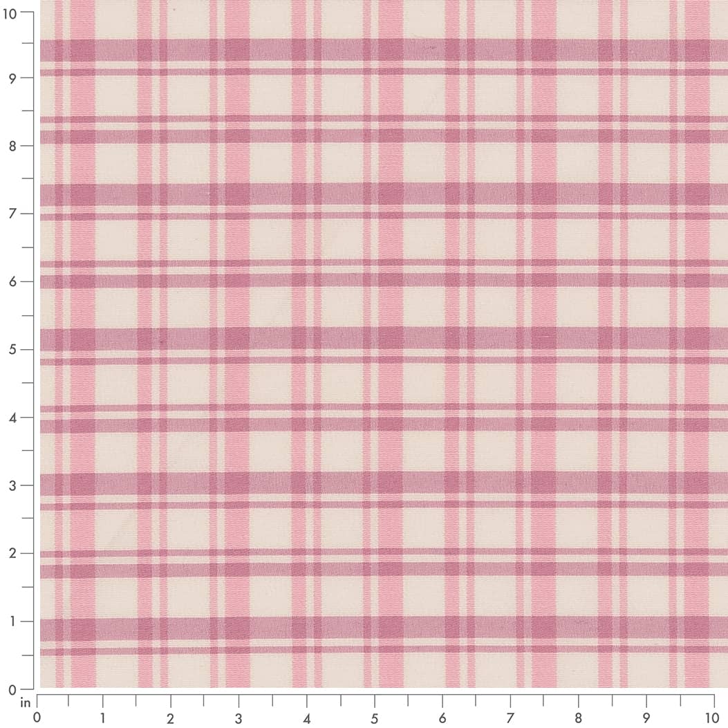 D2389 Plaid Watermelon Pink Charlotte Fabrics