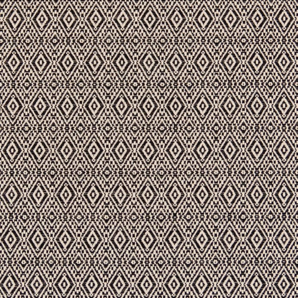 D2412 Abstract & Geometric,Diamonds,Small Scale Noir Black Charlotte Fabrics