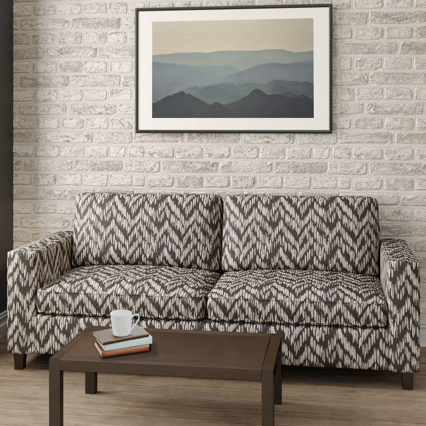 D2452 Abstract & Geometric,Global Charcoal Black Charlotte Fabrics