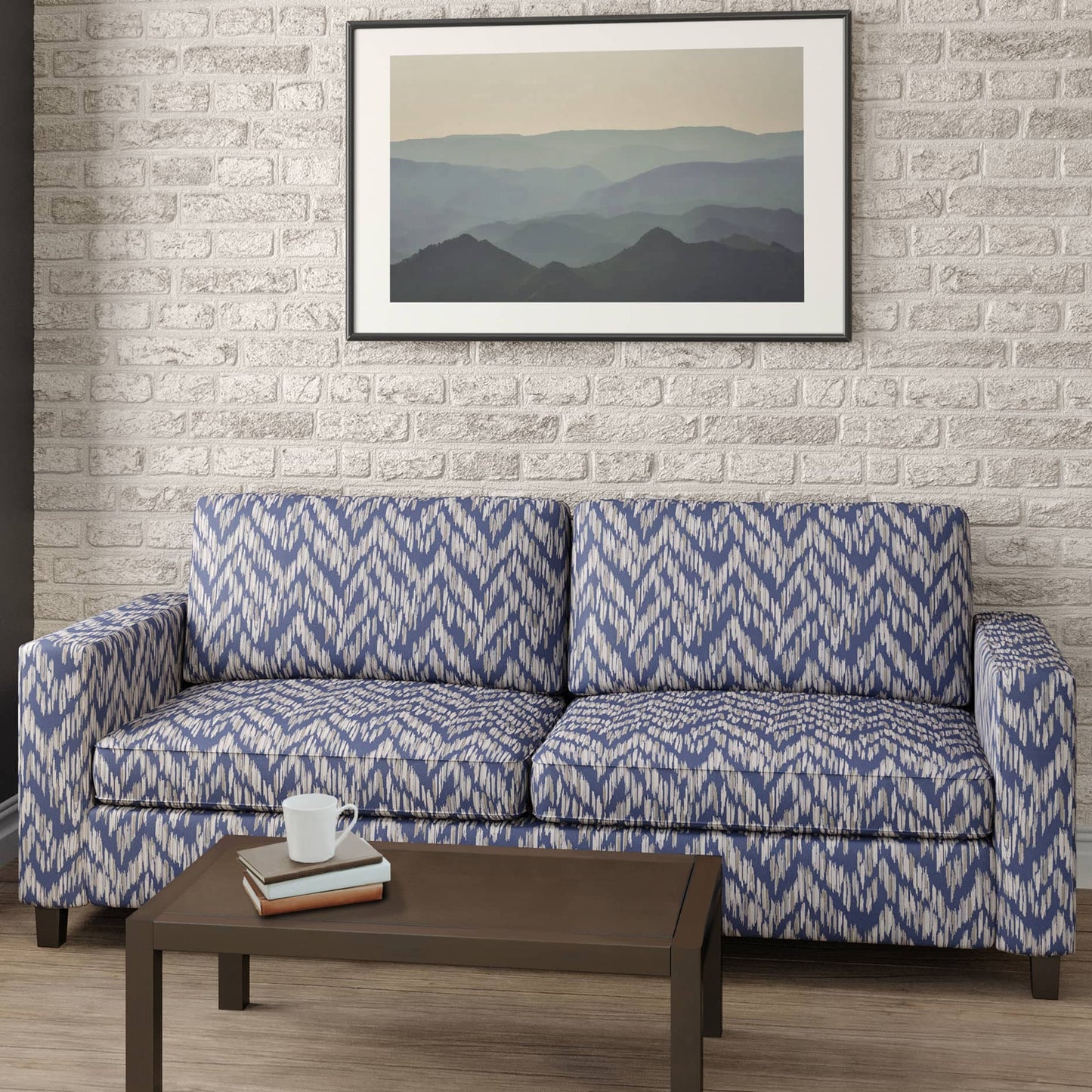 D2453 Abstract & Geometric,Global Indigo Blue Charlotte Fabrics
