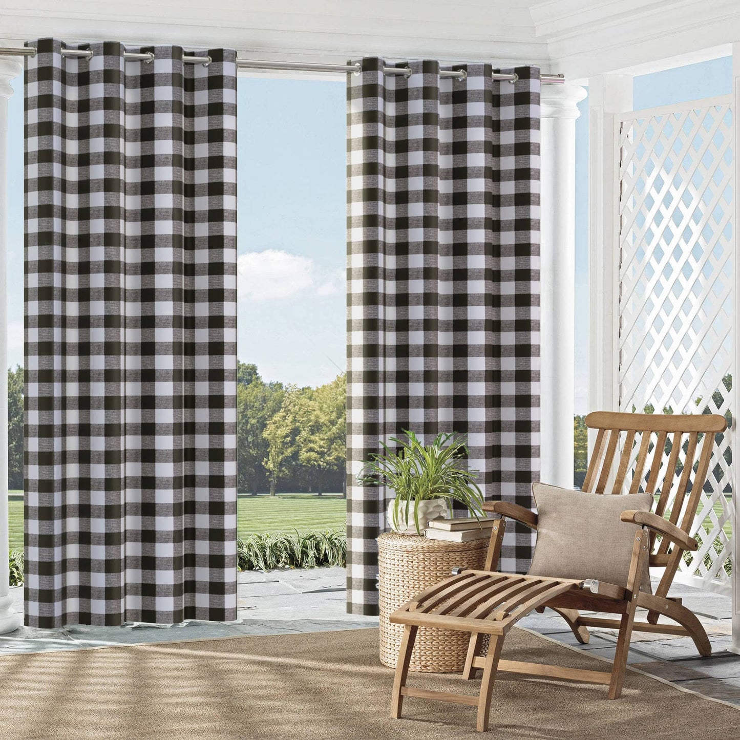 D2457 Check & Houndstooth,Plaid Black Black Charlotte Fabrics