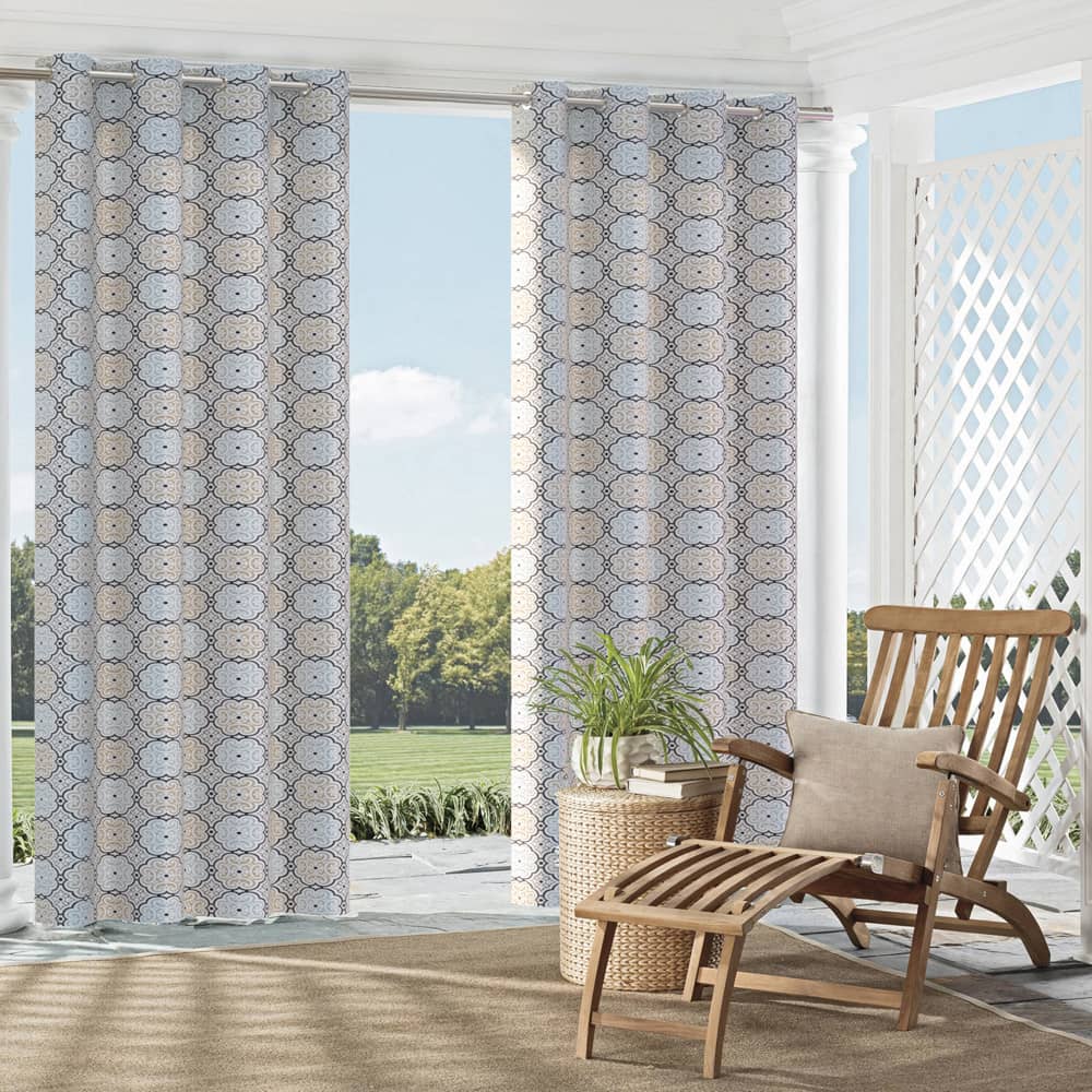 D2482 Abstract & Geometric Stone Blue Charlotte Fabrics