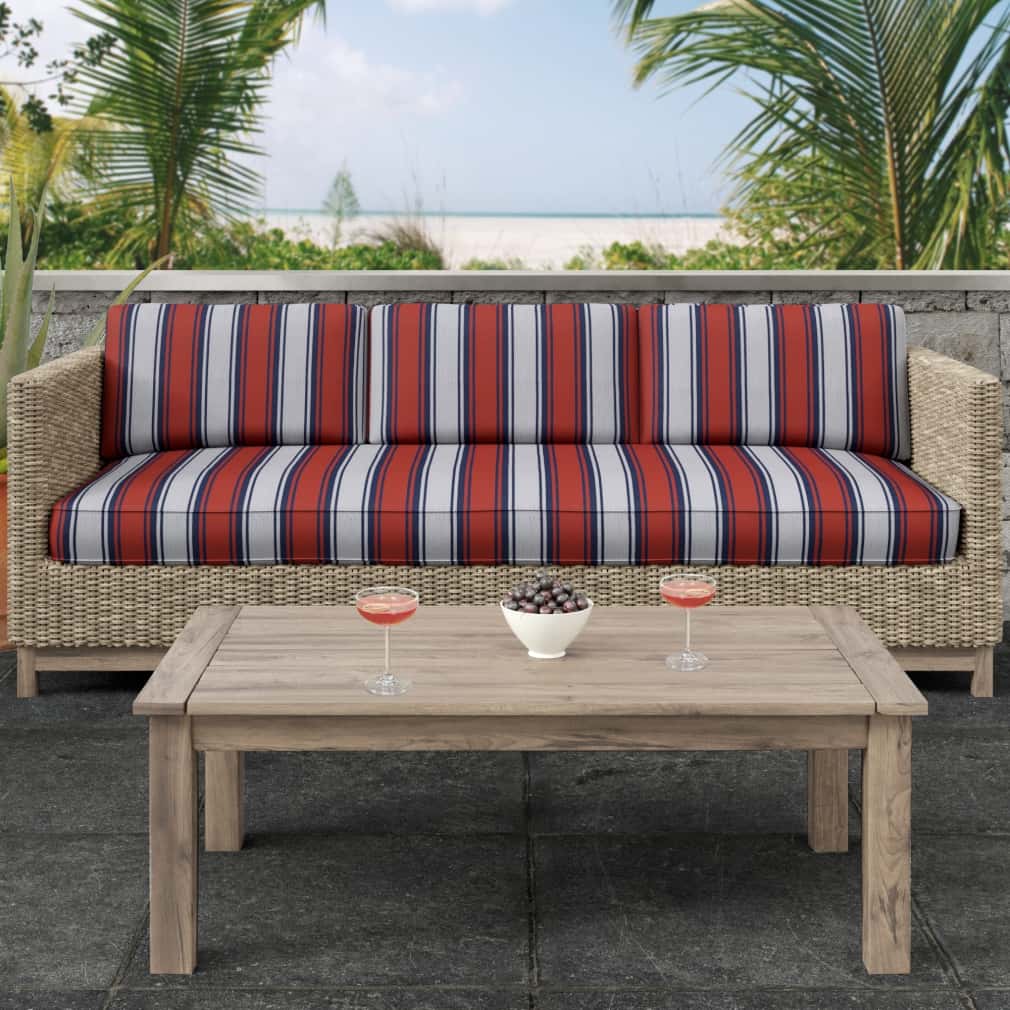 D2543 Stripe Tomato Blue,Red & Burgundy Charlotte Fabrics