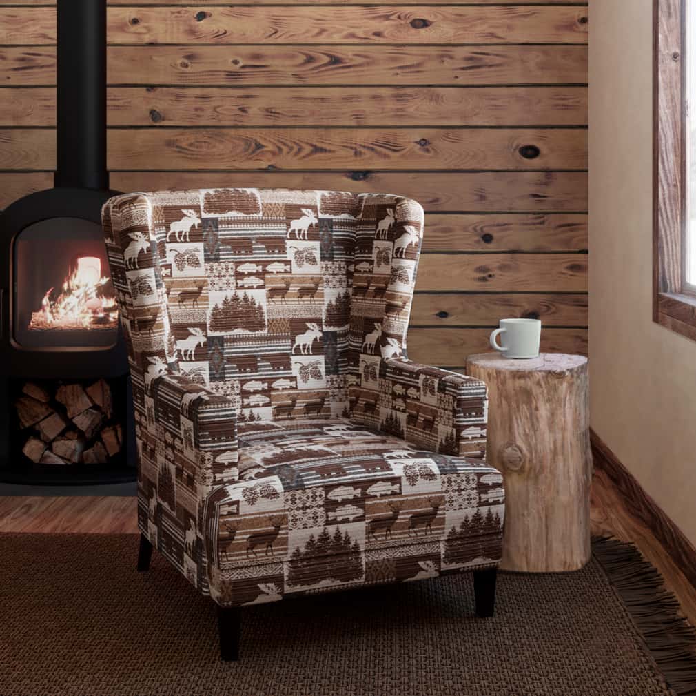 D2689 Novelty Moose Slate Brown Charlotte Fabrics