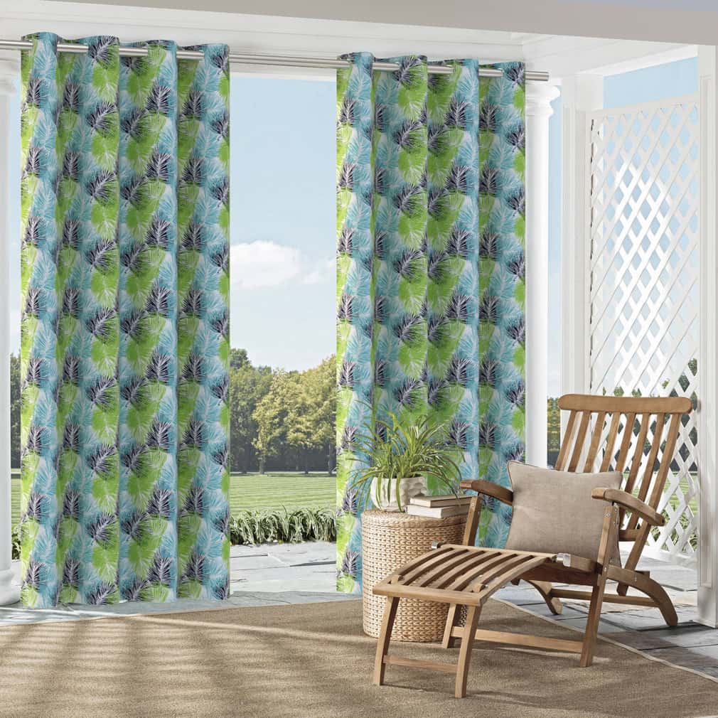 D2720 Leaves,Tropical & Botanical Tide Blue,Green Charlotte Fabrics