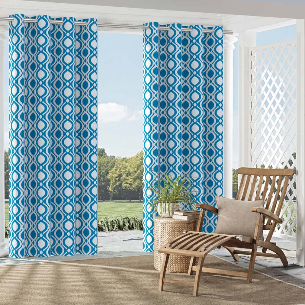 D2727 Abstract & Geometric Pacific Blue Charlotte Fabrics
