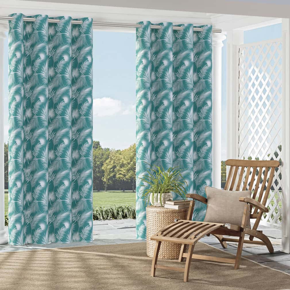 D2752 Leaves,Tropical & Botanical Aruba Aqua & Teal Charlotte Fabrics