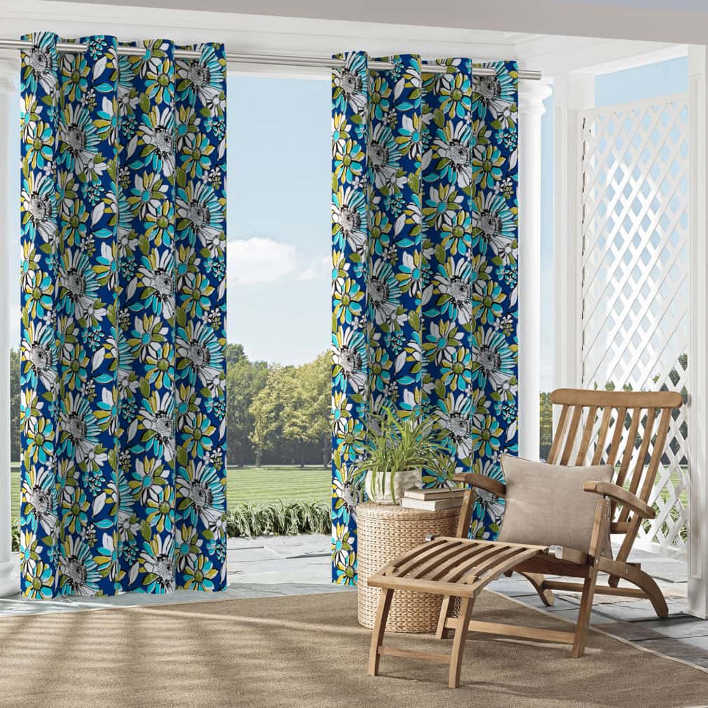 D2771 Floral Lapis Blue Charlotte Fabrics