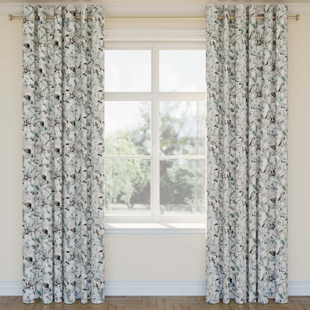 D2913 Abstract & Geometric,Floral Seacrest Aqua & Teal Charlotte Fabrics
