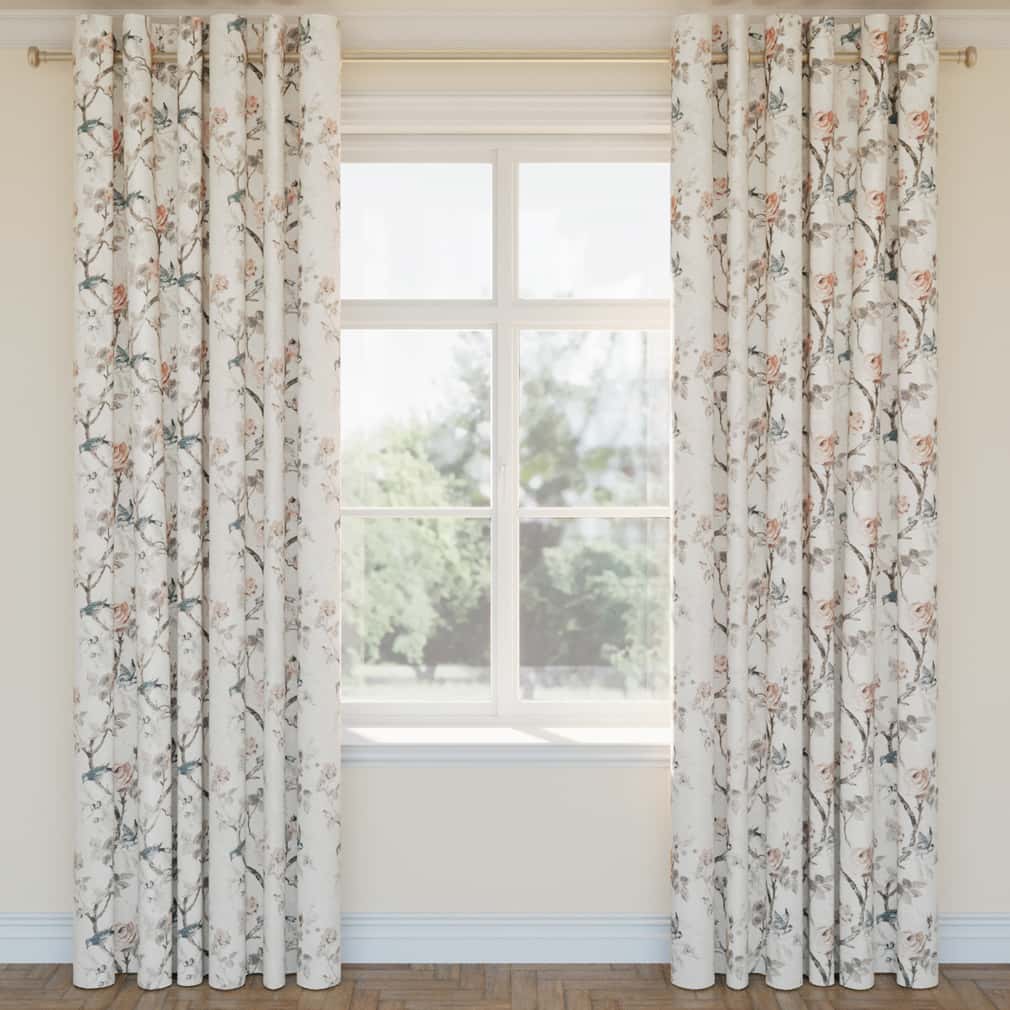 D2918 Floral Peach Coral & Peach,Pink Charlotte Fabrics